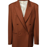 Blazer over doppiopetto in vigogna 25FWNCP-0012 BROWN NINEMINUTES 