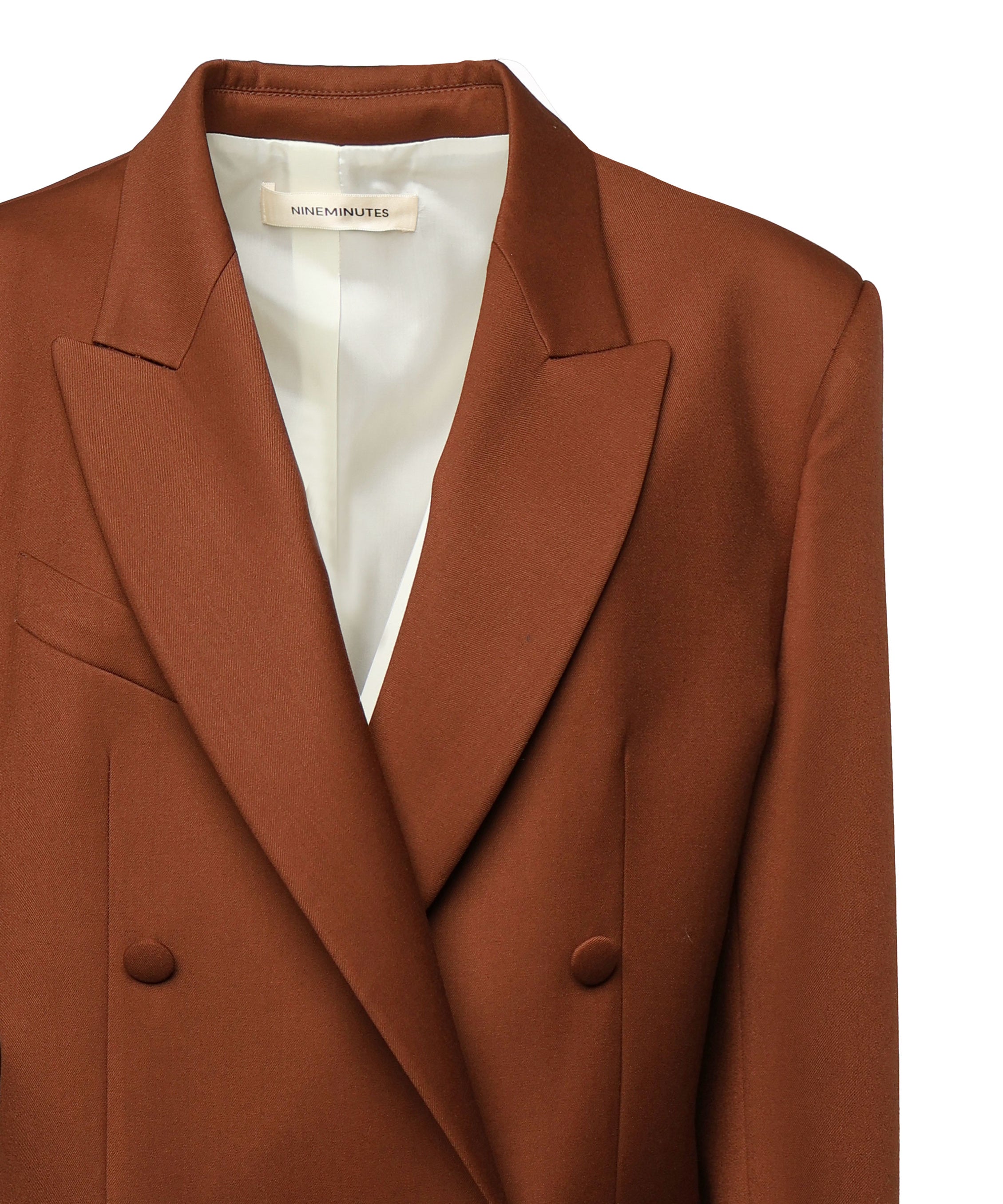 Blazer over doppiopetto in vigogna 25FWNCP-0012 BROWN NINEMINUTES 