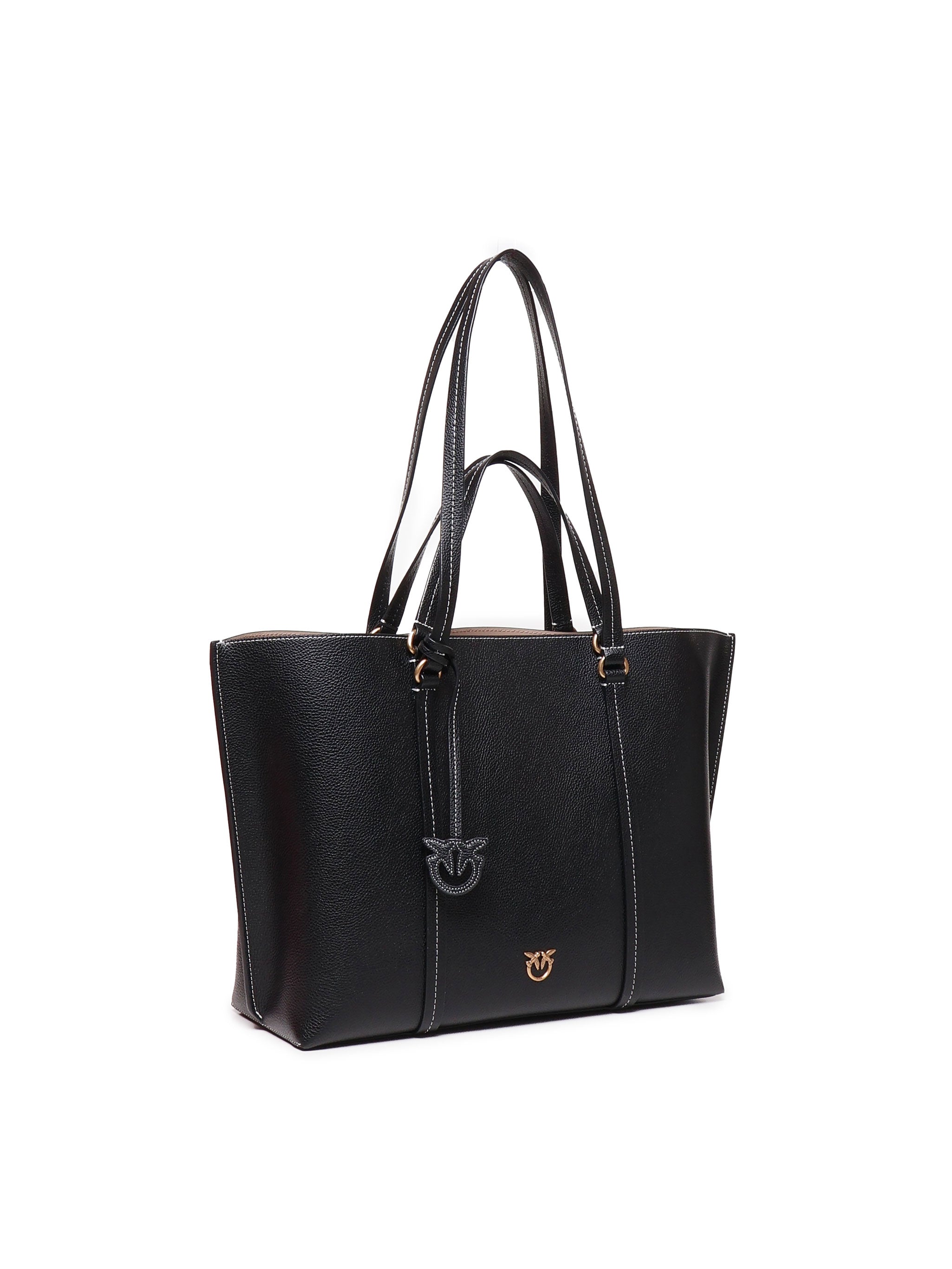 Borsa shopper grande in pelle bottalata 102832 A1LFZ99Q PINKO 