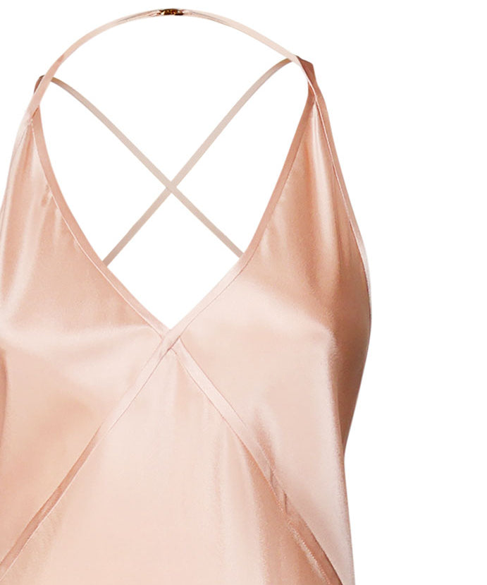 Abito sottoveste in seta di soia 797614 Y001W5697 SAINT LAURENT 