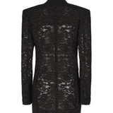 Giacca smoking in pizzo guipure 802140 Y9I521000 SAINT LAURENT 