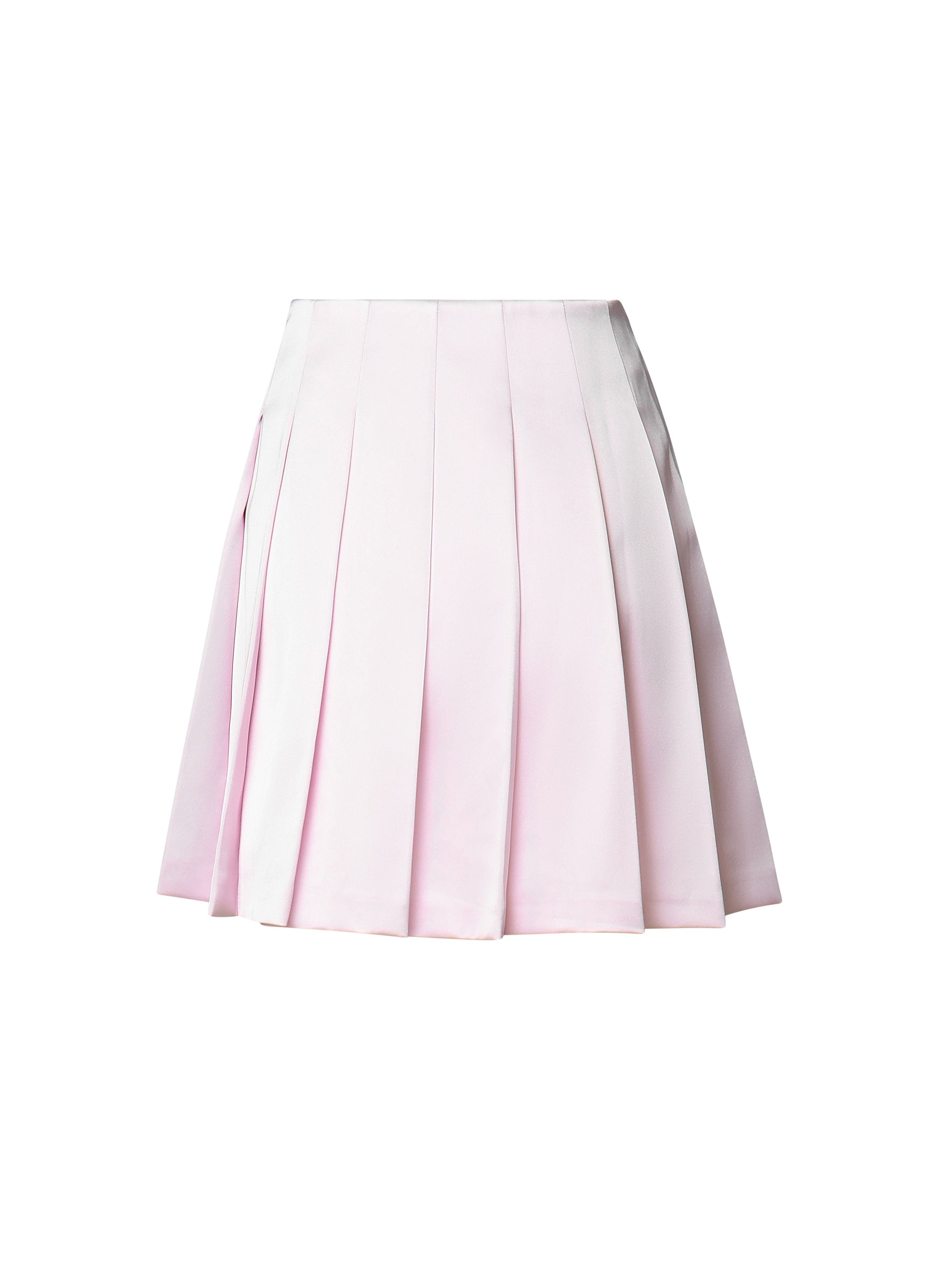 Minigonna in satin con pieghe AW24060SK P SELF-PORTRAIT 