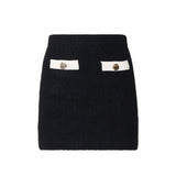 Minigonna in cashmere AW24074SK B SELF-PORTRAIT 