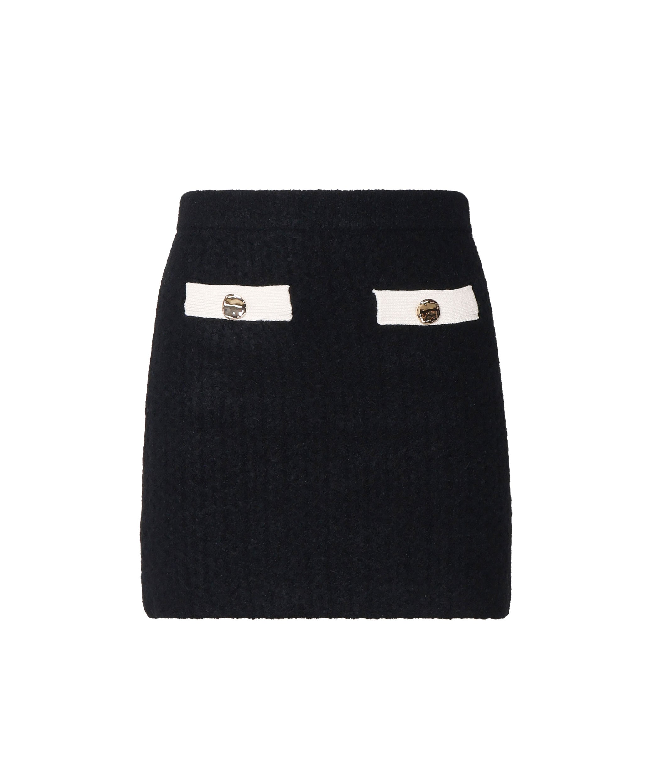 Minigonna in cashmere AW24074SK B SELF-PORTRAIT 