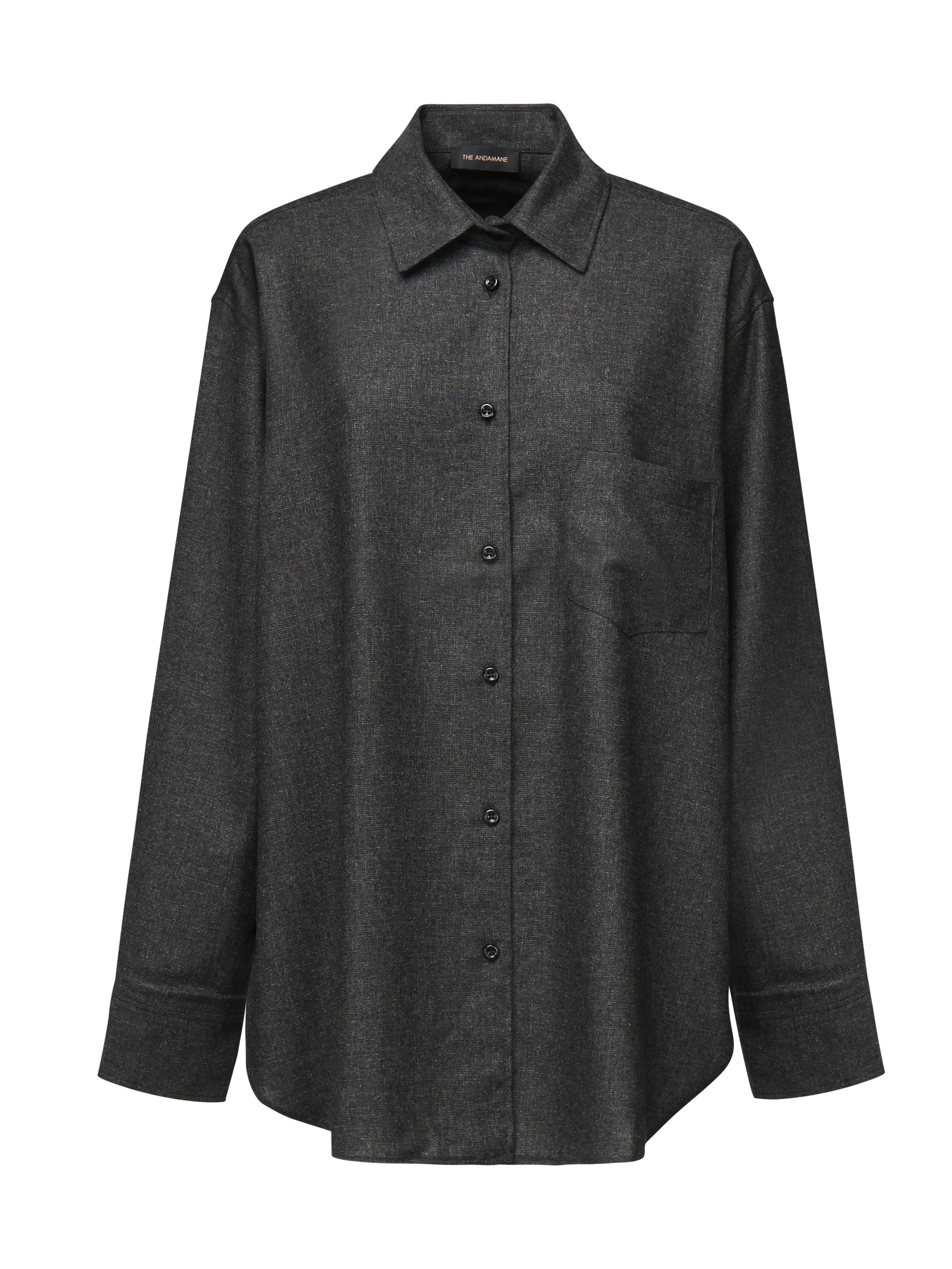 Camicia Oversize Georgina T160901B TNW045GREY MELANGE THE ANDAMANE 