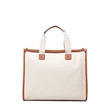 Borsa tote Responsability in cotone 73BS6AF01 RESPONSIBILITY BISNATURALE/CUOIO V° 73 