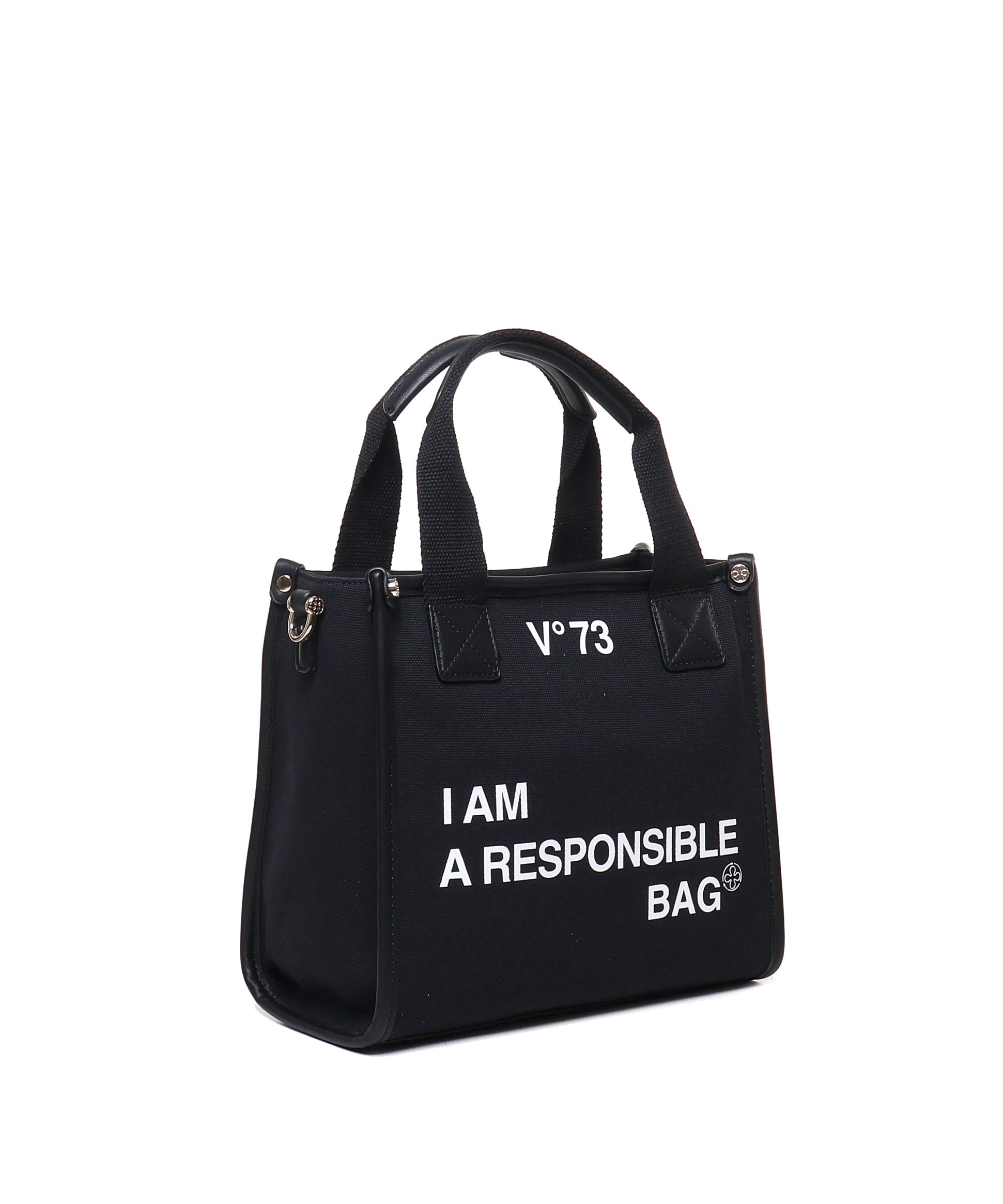 Borsa tote Responsability in canvas e ecopelle 73BS6AF02 RESPONSIBILITY BISNERO V° 73 