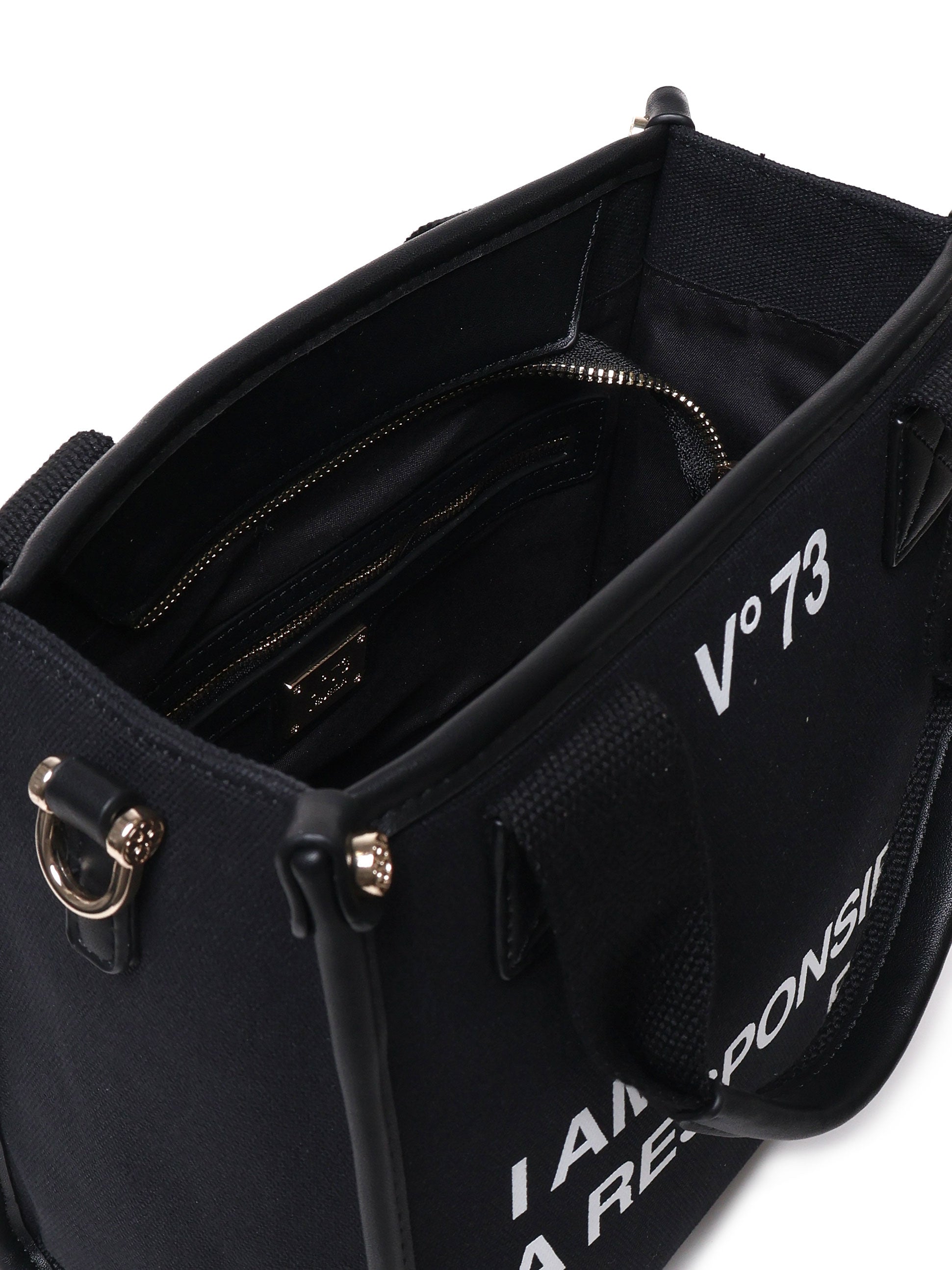 Borsa tote Responsability in canvas e ecopelle 73BS6AF02 RESPONSIBILITY BISNERO V° 73 