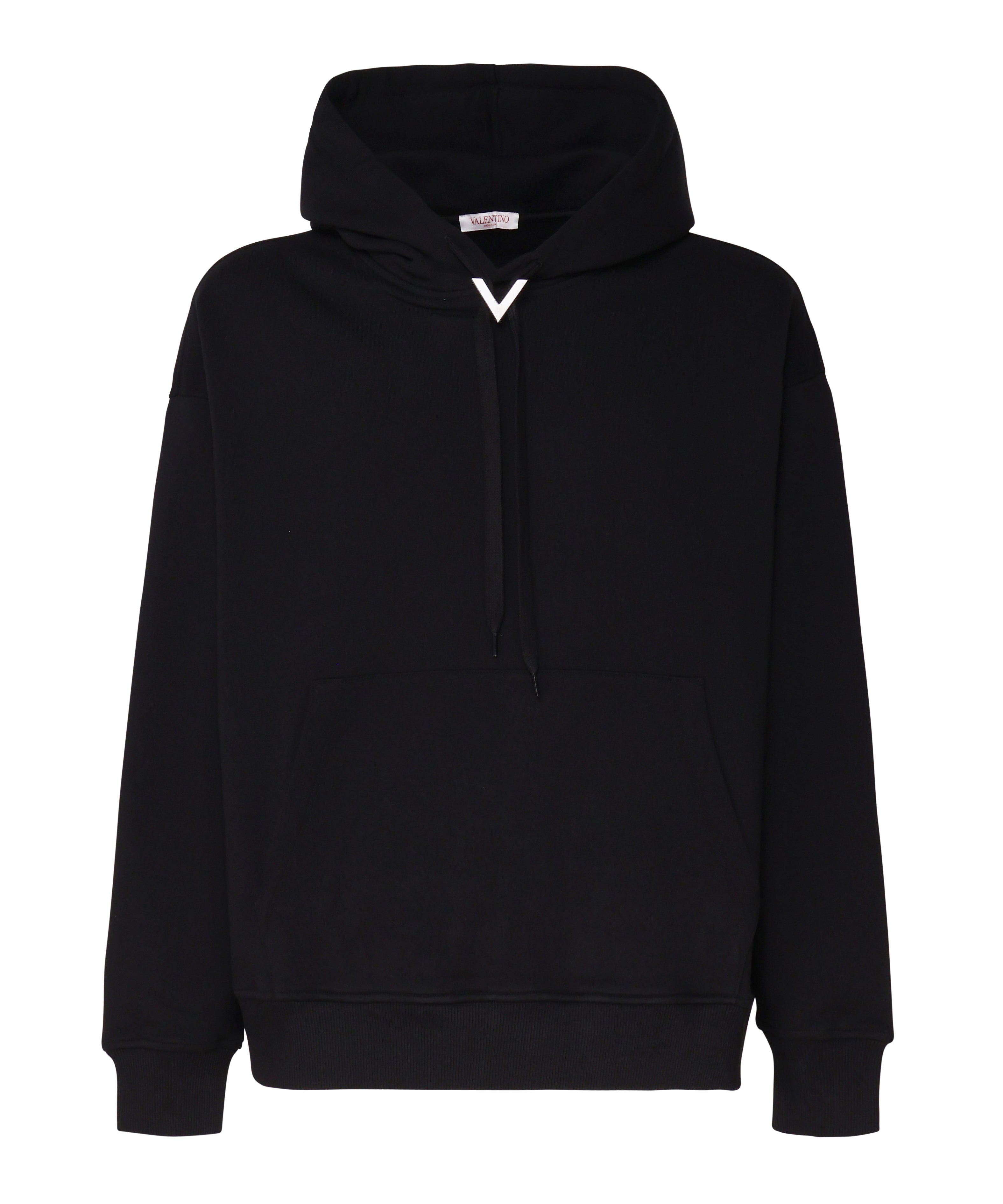 Felpa in cotone con cappuccio e coulisse 5V3MF25R ADJ0NO VALENTINO GARAVANI 