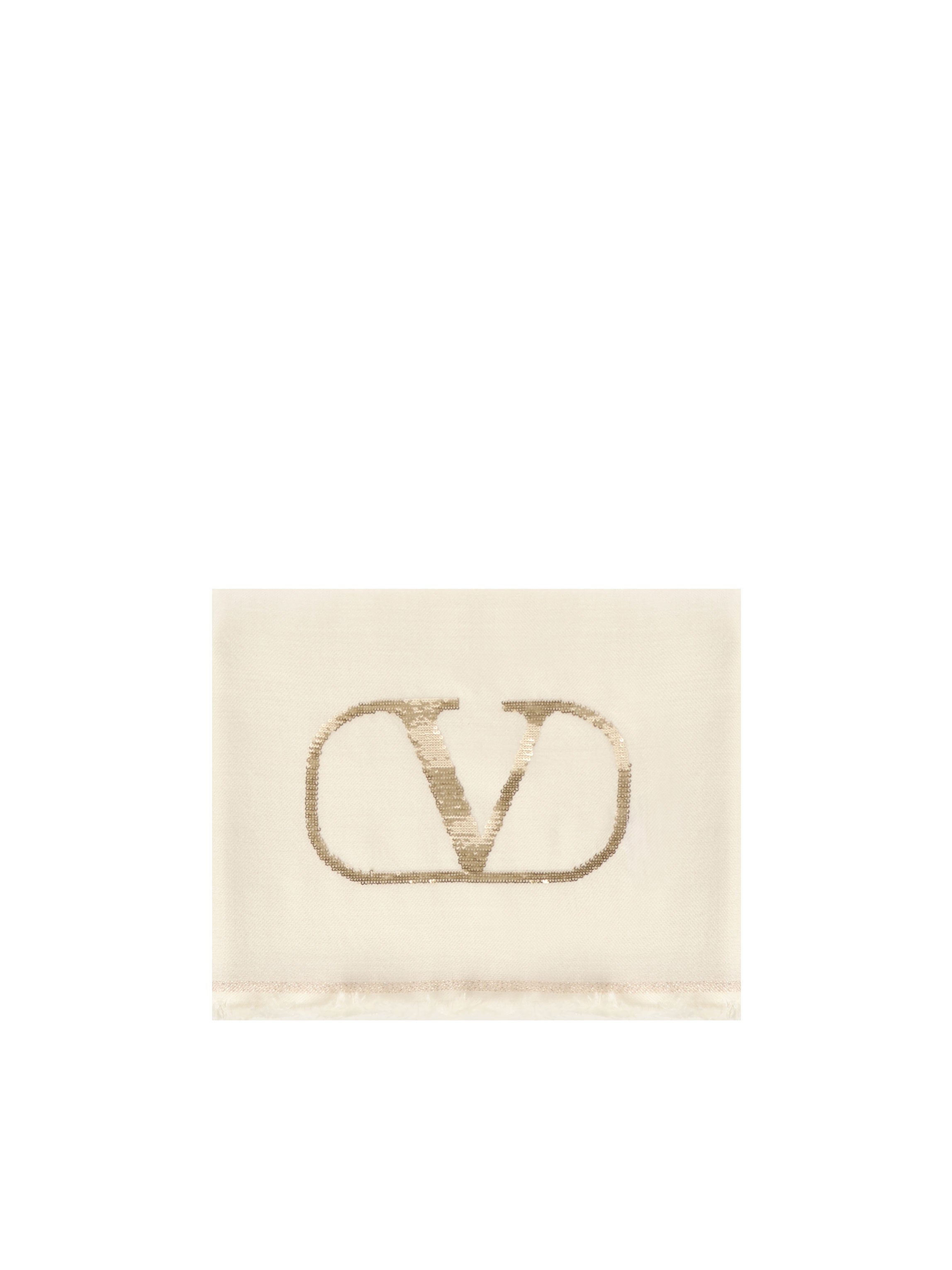 Scialle VLogo Signature in cashmere e seta con logo in lurex 5W2EB107 LMKZYC VALENTINO GARAVANI 