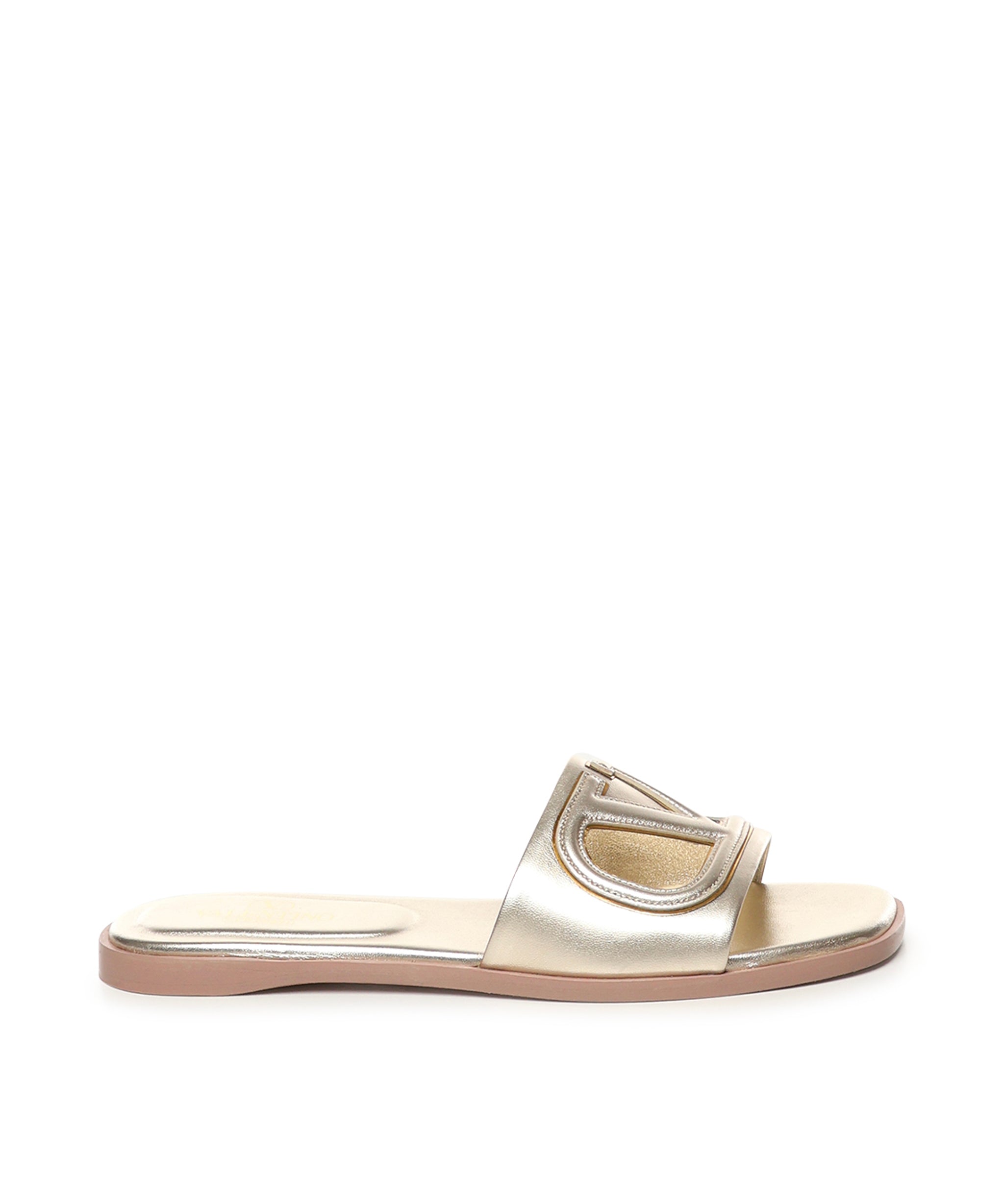 Sandalo Slide VLogo cut-out in pelle laminata 5W2S0IB0 YUW7G0 VALENTINO GARAVANI 