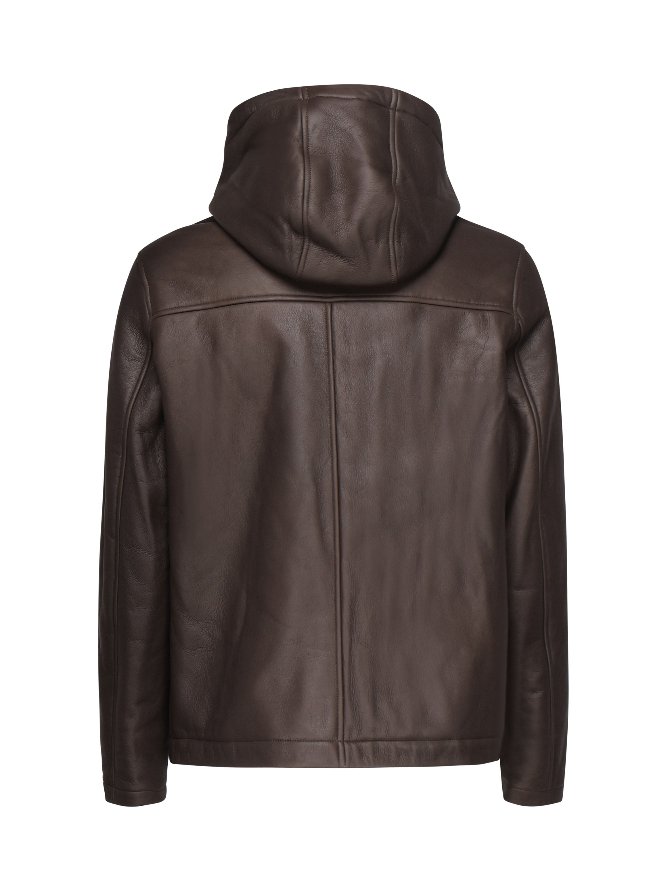 Giacca in pelle con cappuccio 25WHV60470M SISA9112 YVES SALOMON 