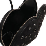 Borsa Le Cœur in pelle di capra scamosciata con strass AA1P003CA286 999 ALAIA 