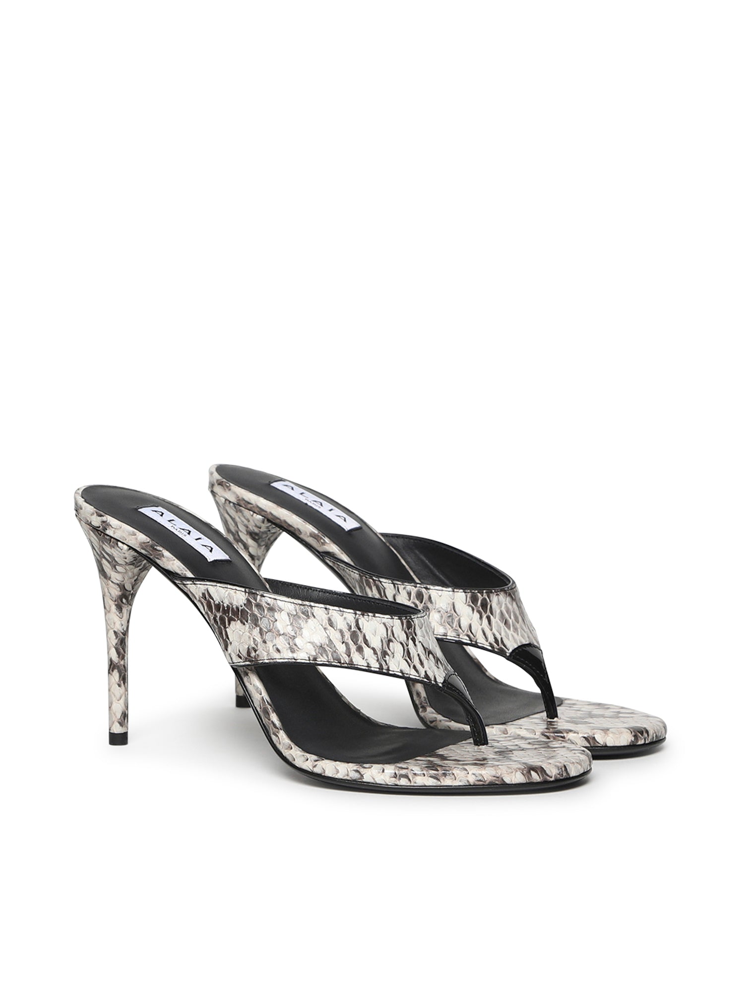 Mules infradito in elaphe AA3S133CK326 009 ALAIA 