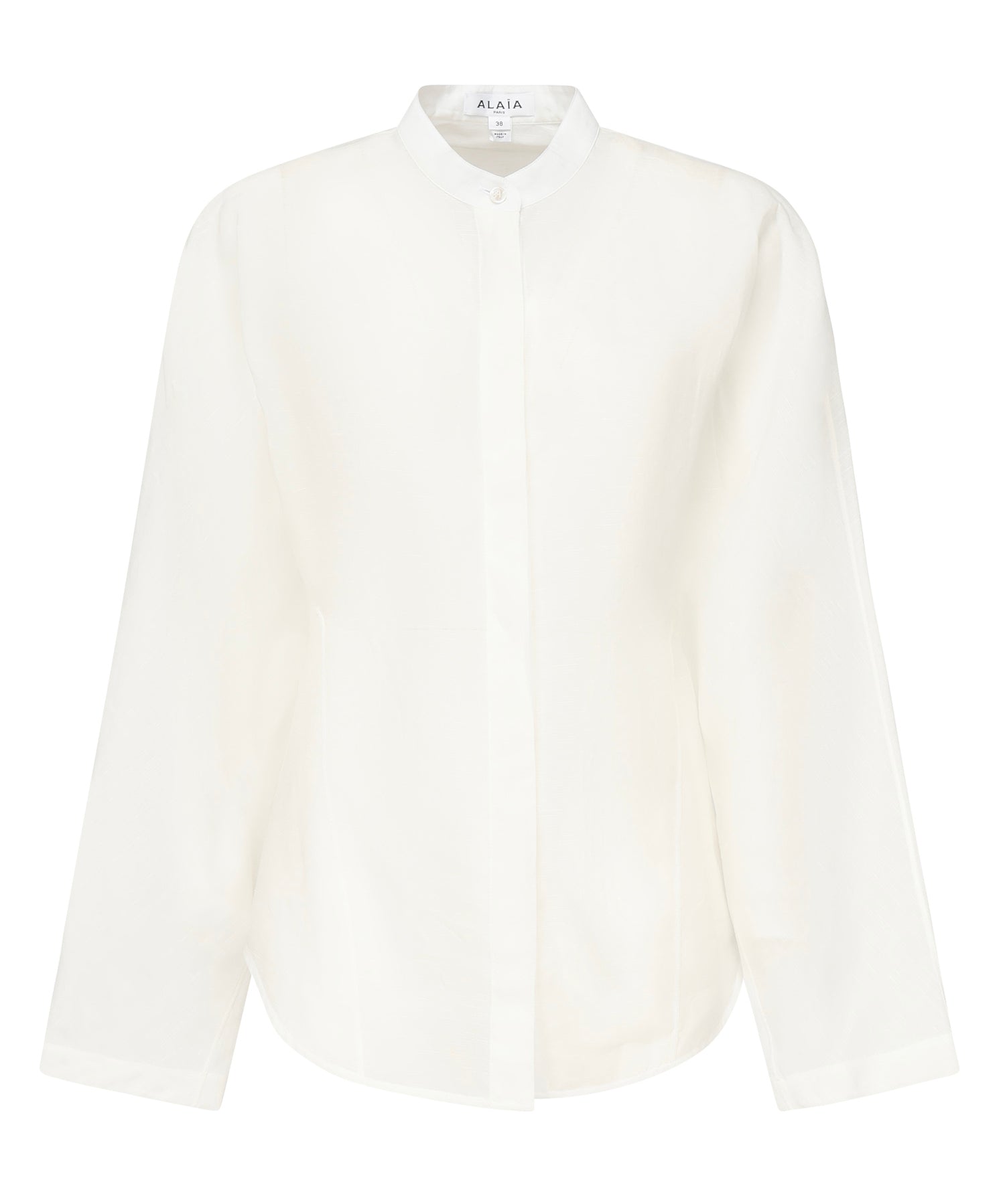 Camicia arrotondata in misto lino AA9C0988W069B 000 ALAIA 