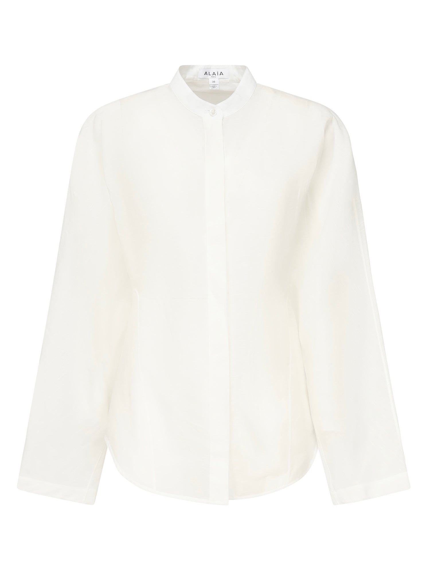 Camicia arrotondata in misto lino AA9C0988W069B 000 ALAIA 