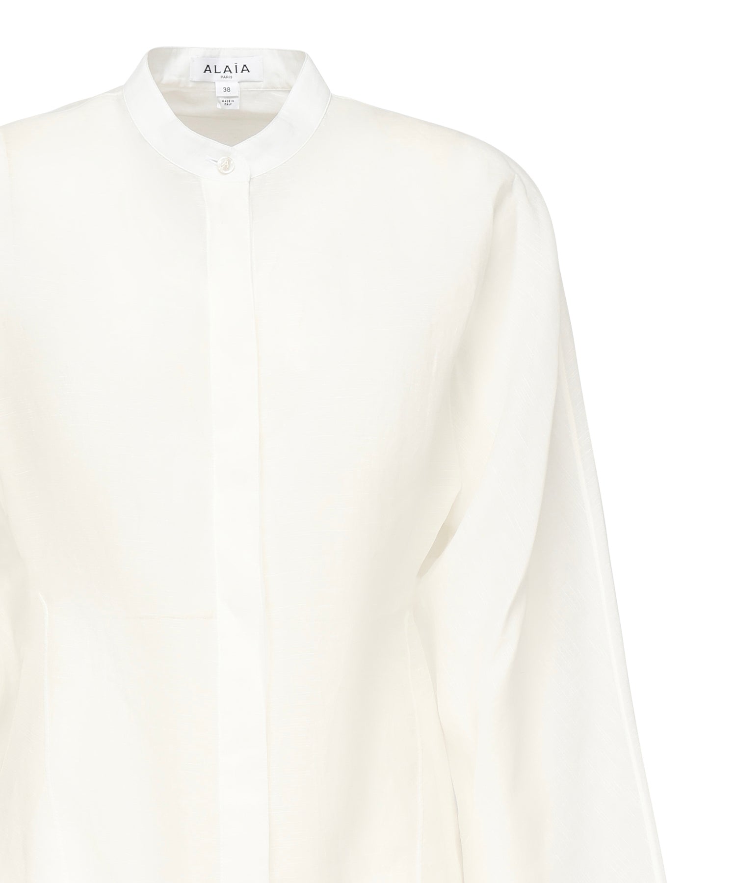 Camicia arrotondata in misto lino AA9C0988W069B 000 ALAIA 
