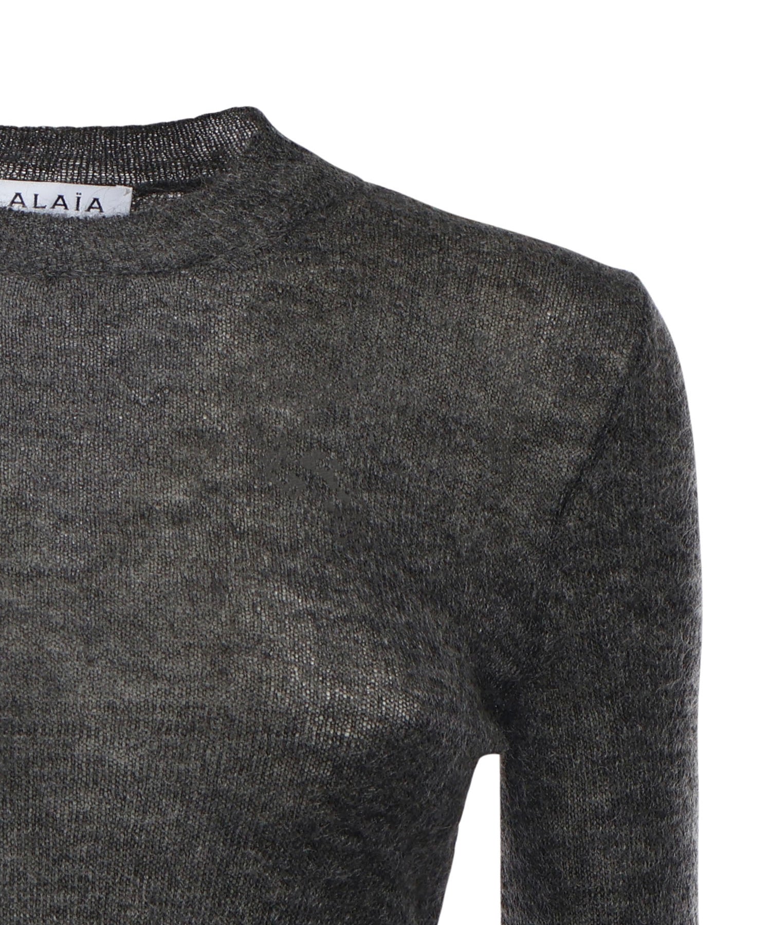 Pullover in misto mohair con ruches AA9G0076K101B 821 ALAIA 