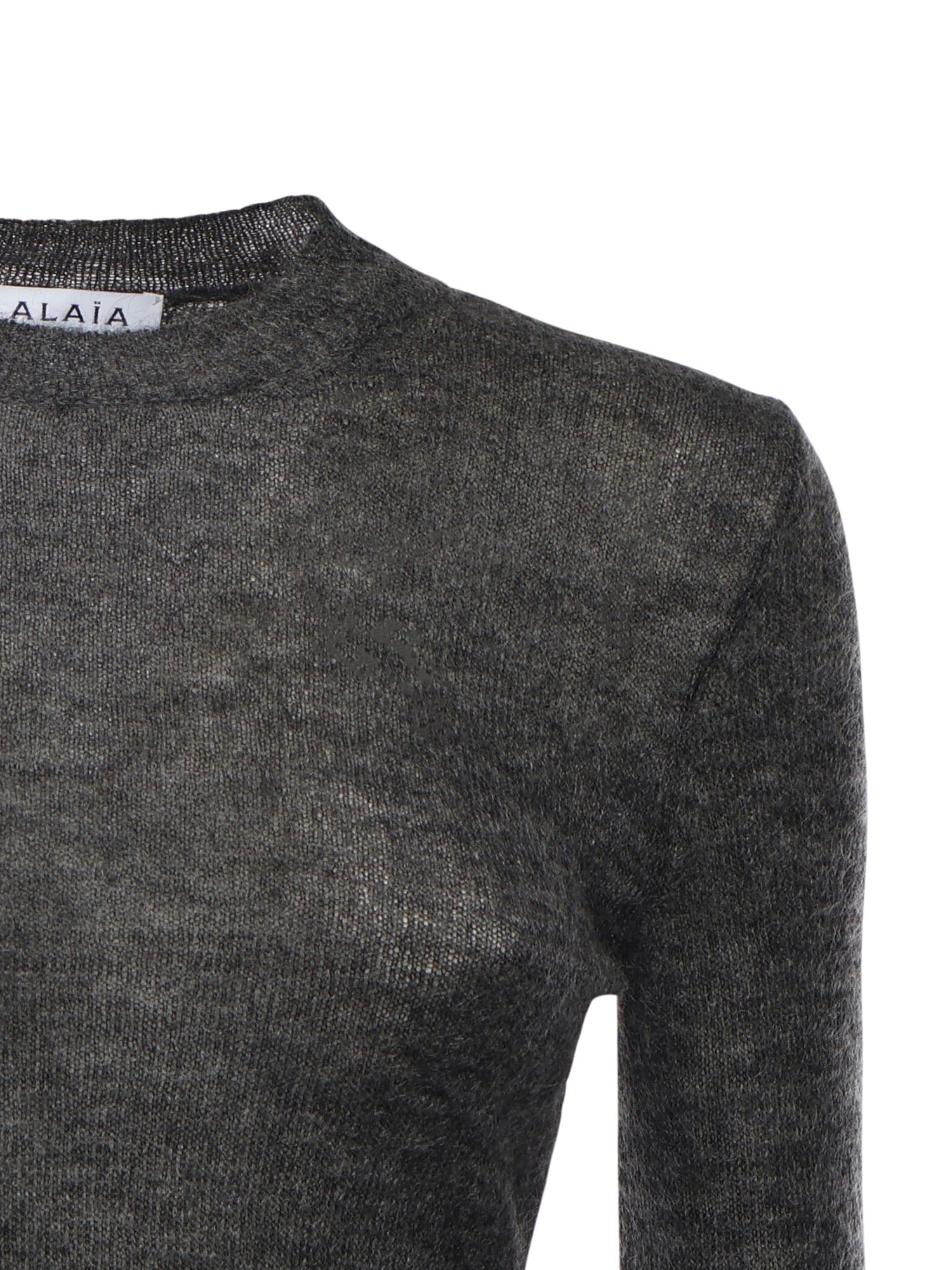 Pullover in misto mohair con ruches AA9G0076K101B 821 ALAIA 