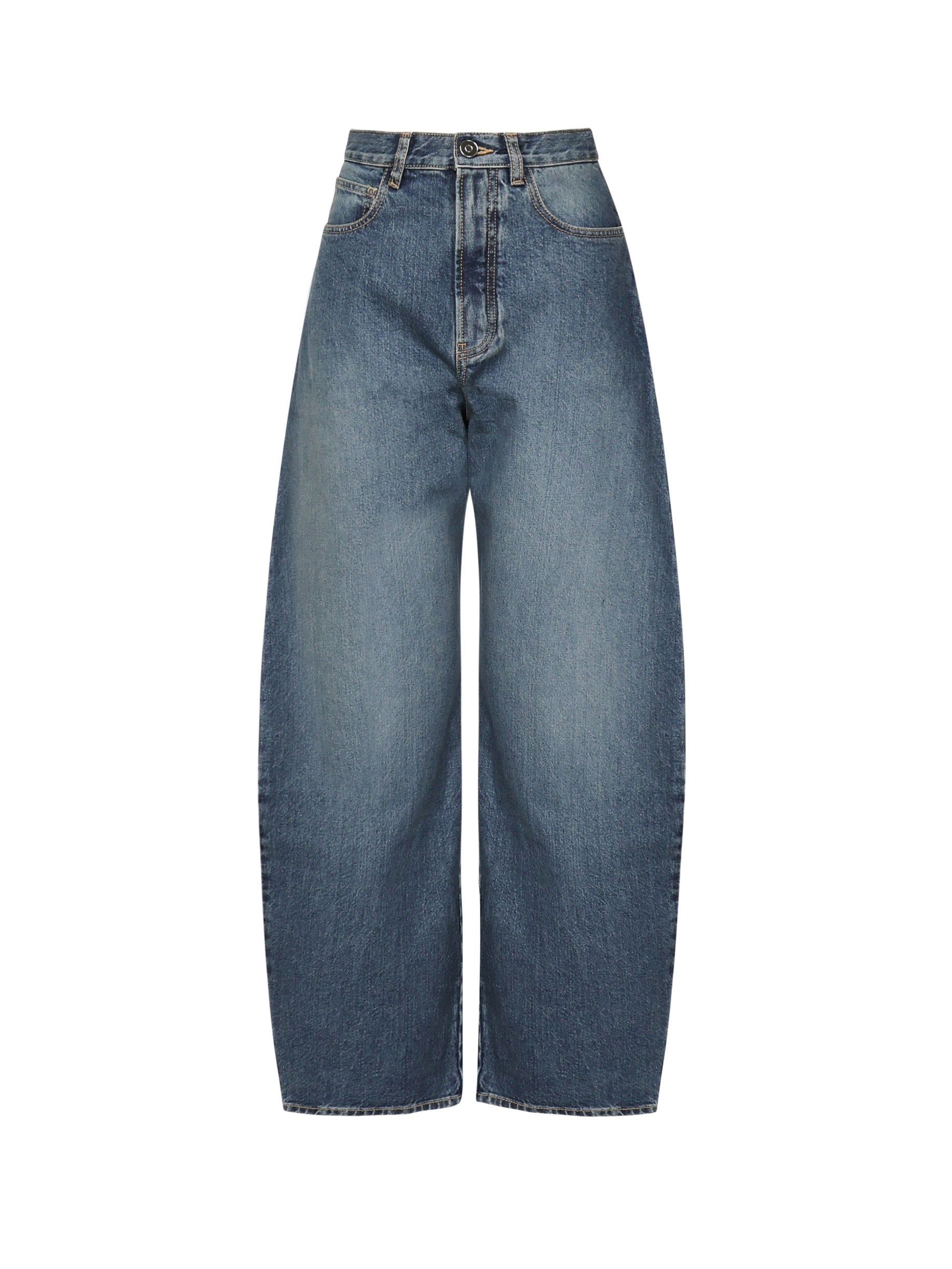 Jeans Round in denim délavé AA9P0176T536A 525 ALAIA 