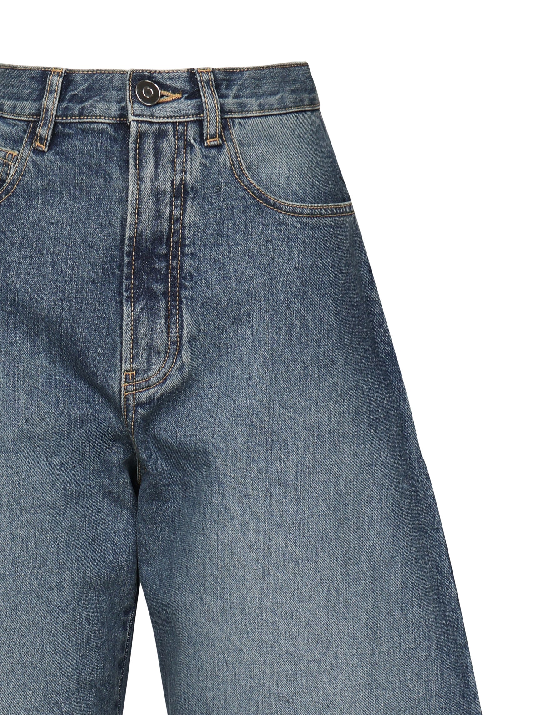 Jeans Round in denim délavé AA9P0176T536A 525 ALAIA 