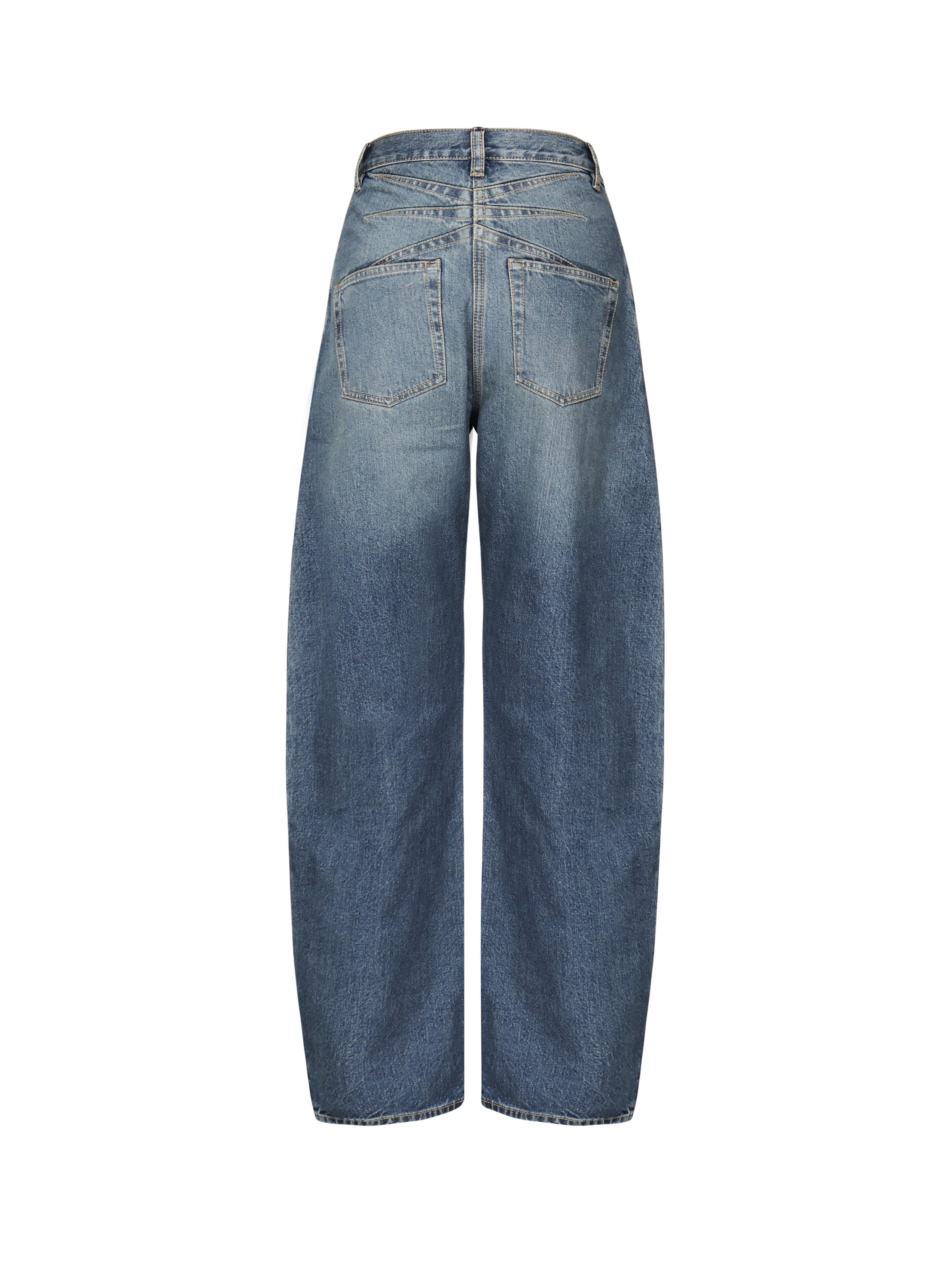 Jeans Round in denim délavé AA9P0176T536A 525 ALAIA 
