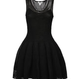 Vestito corti in maglia crinolina AA9R2534K008A 995 ALAIA 