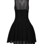 Vestito corti in maglia crinolina AA9R2534K008A 995 ALAIA 