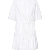 Abito t-shirt arricciato AA9R2659T611B 000 ALAIA 
