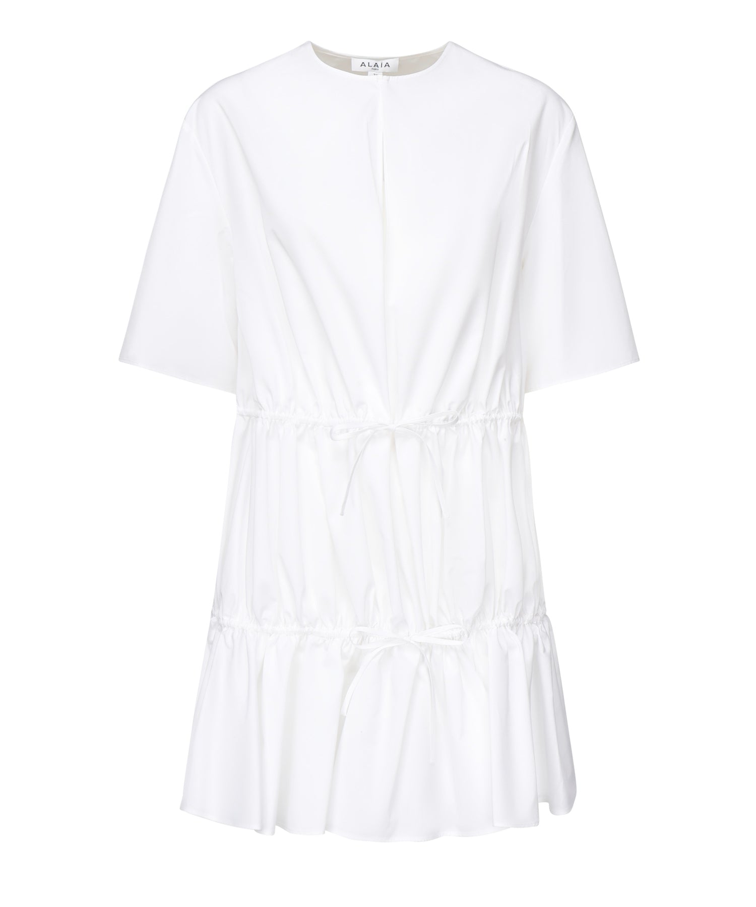 Abito t-shirt arricciato AA9R2659T611B 000 ALAIA 