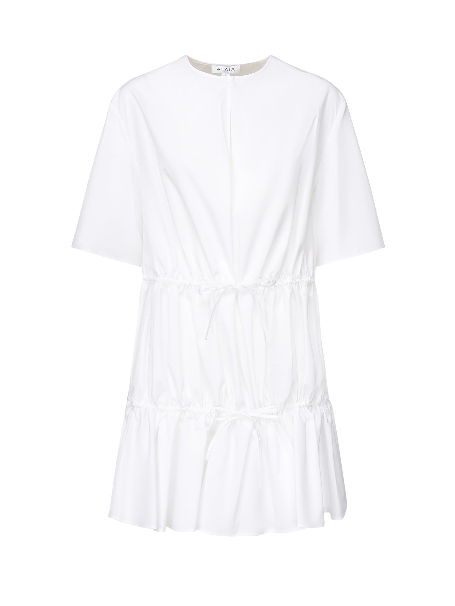 Abito t-shirt arricciato AA9R2659T611B 000 ALAIA 