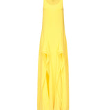 Abito lungo con ruche in georgette AA9R2708T666B 247 ALAIA 