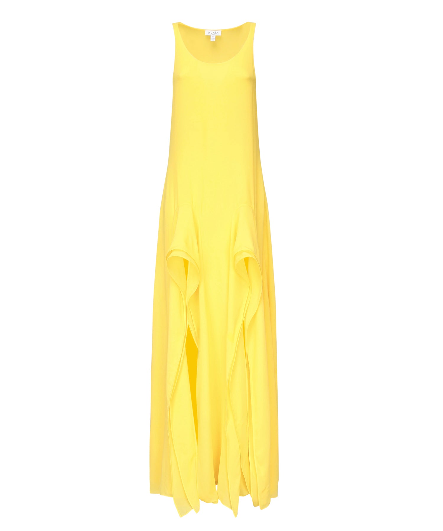 Abito lungo con ruche in georgette AA9R2708T666B 247 ALAIA 