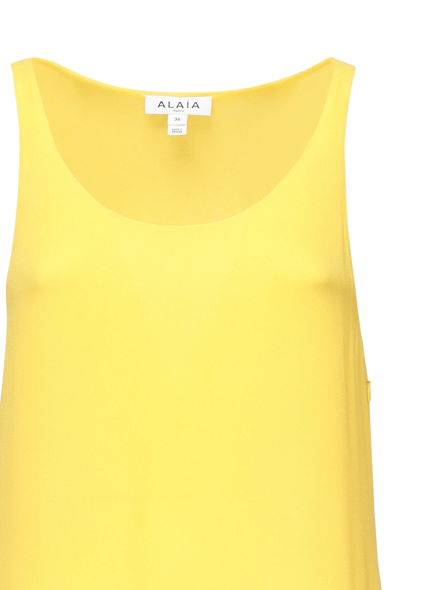 Abito lungo con ruche in georgette AA9R2708T666B 247 ALAIA 