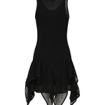 Abito corto con ruche in maglia AA9R2710K074B 995 ALAIA 