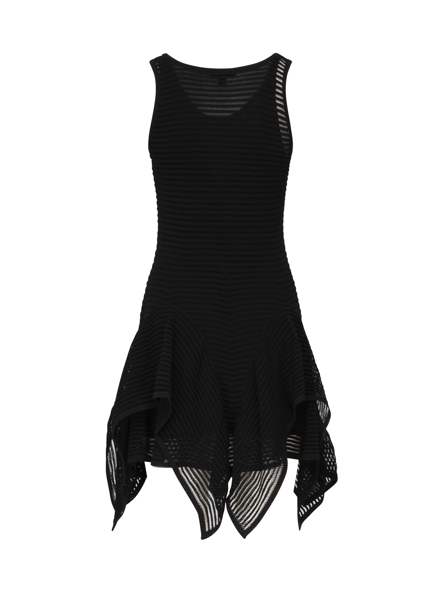 Abito corto con ruche in maglia AA9R2710K074B 995 ALAIA 