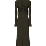 Abito maxi con ruche in jersey AA9R2740J050B 643 ALAIA 