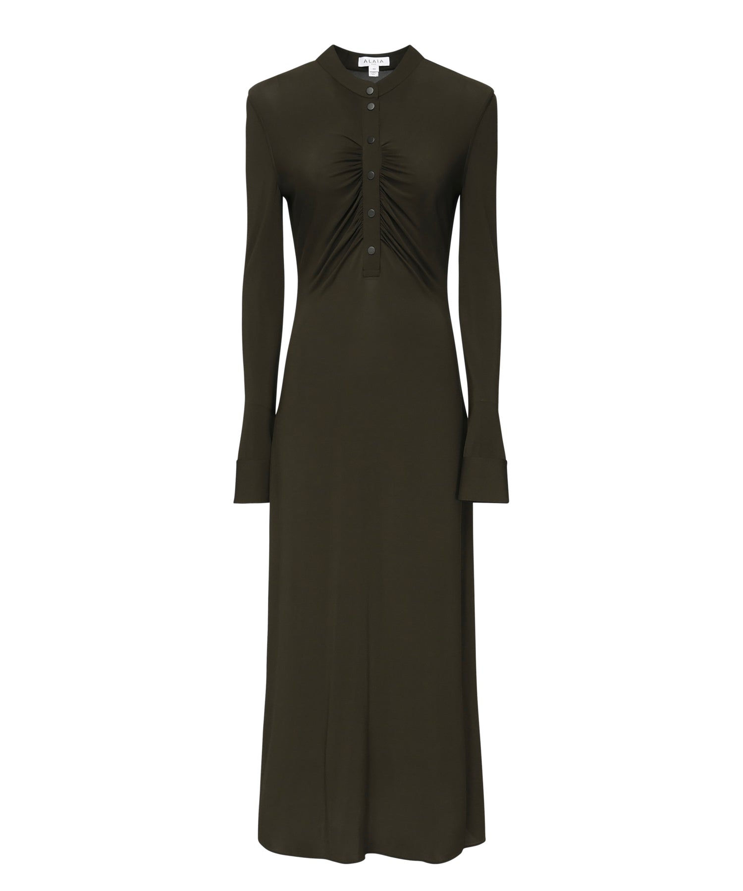 Abito maxi con ruche in jersey AA9R2740J050B 643 ALAIA 