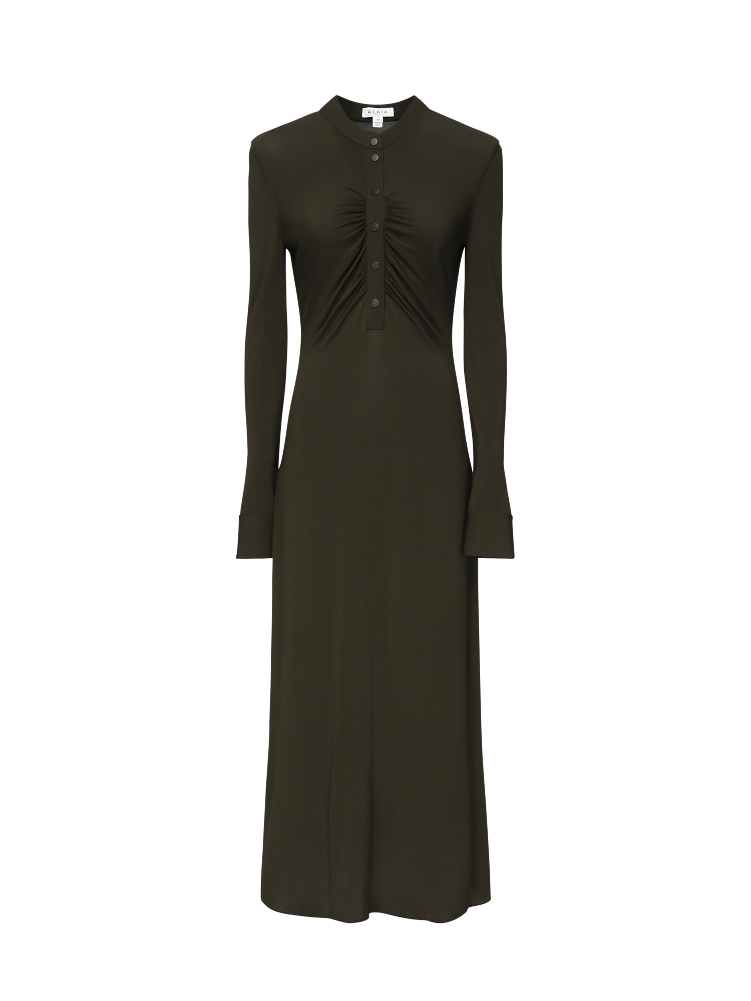 Abito maxi con ruche in jersey AA9R2740J050B 643 ALAIA 