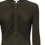 Abito maxi con ruche in jersey AA9R2740J050B 643 ALAIA 