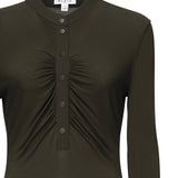 Abito maxi con ruche in jersey AA9R2740J050B 643 ALAIA 