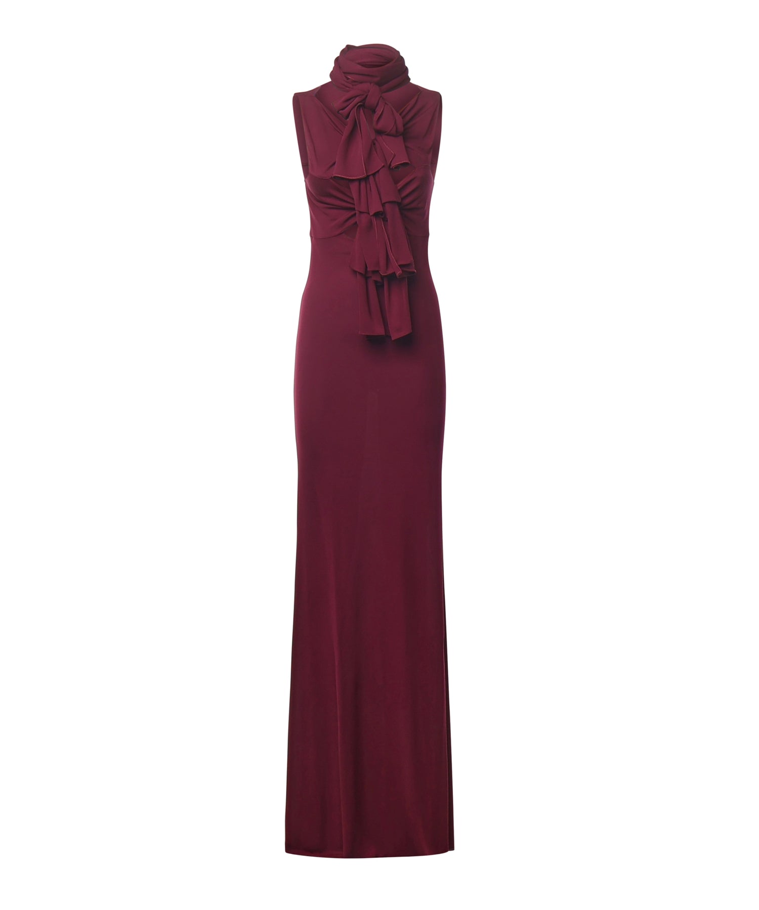Abito con fiocco in jersey fluido AA9R2793J070B 350 ALAIA 