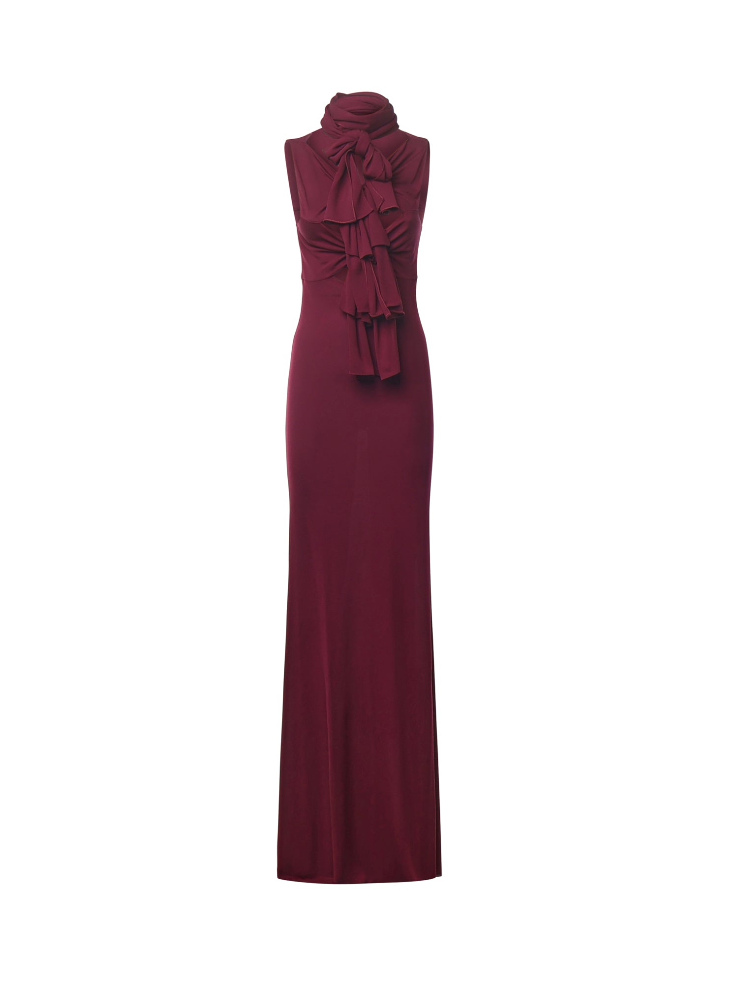 Abito con fiocco in jersey fluido AA9R2793J070B 350 ALAIA 