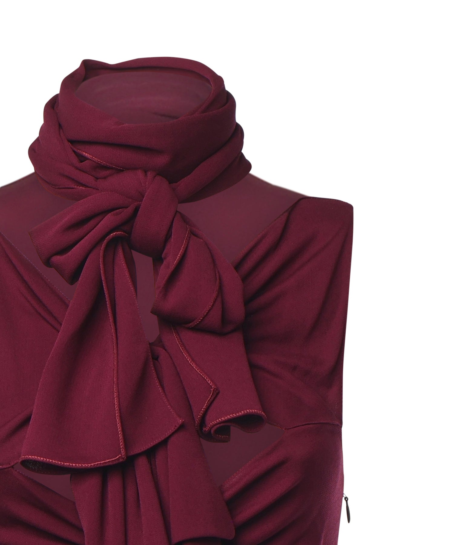 Abito con fiocco in jersey fluido AA9R2793J070B 350 ALAIA 