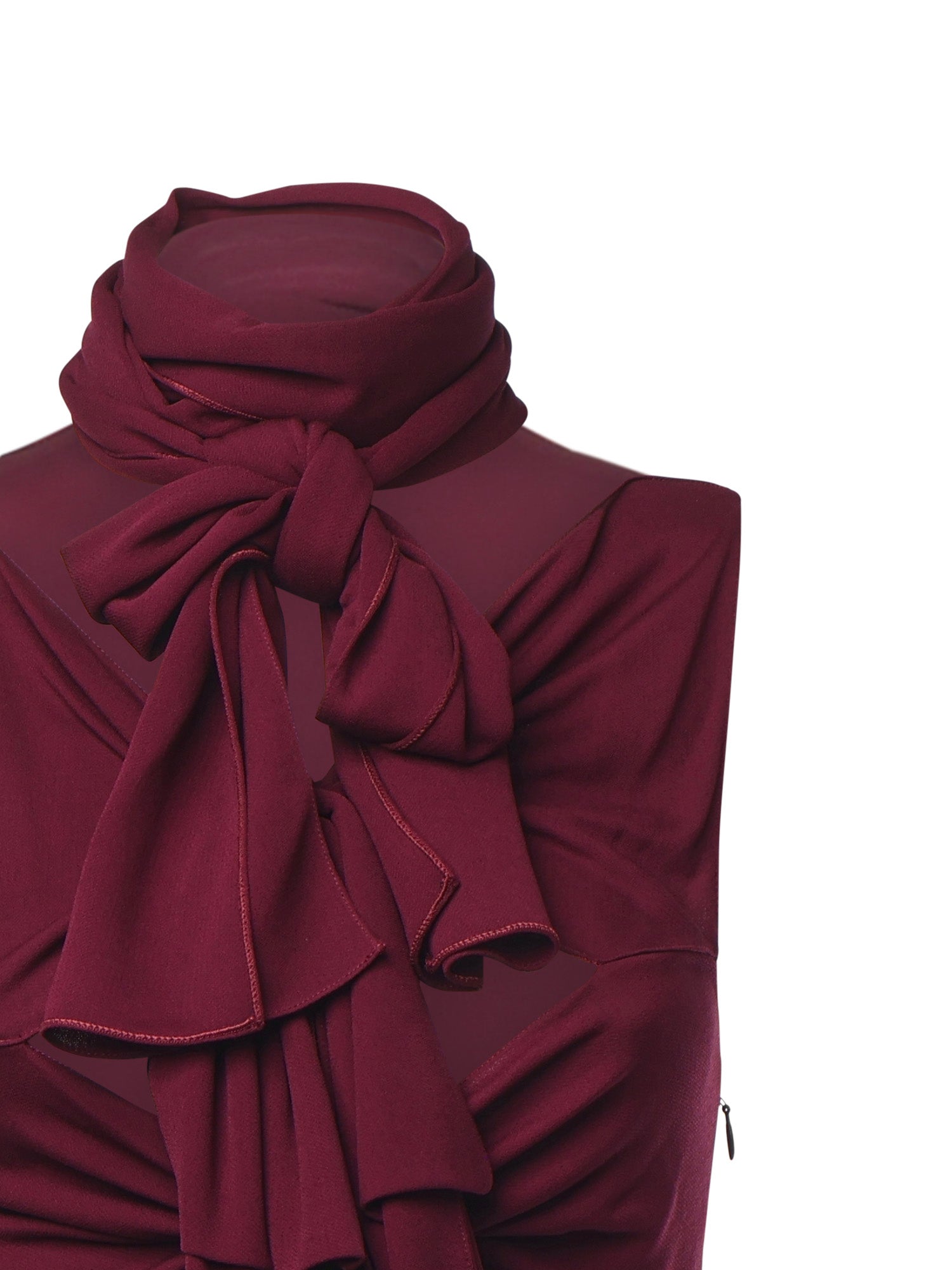 Abito con fiocco in jersey fluido AA9R2793J070B 350 ALAIA 