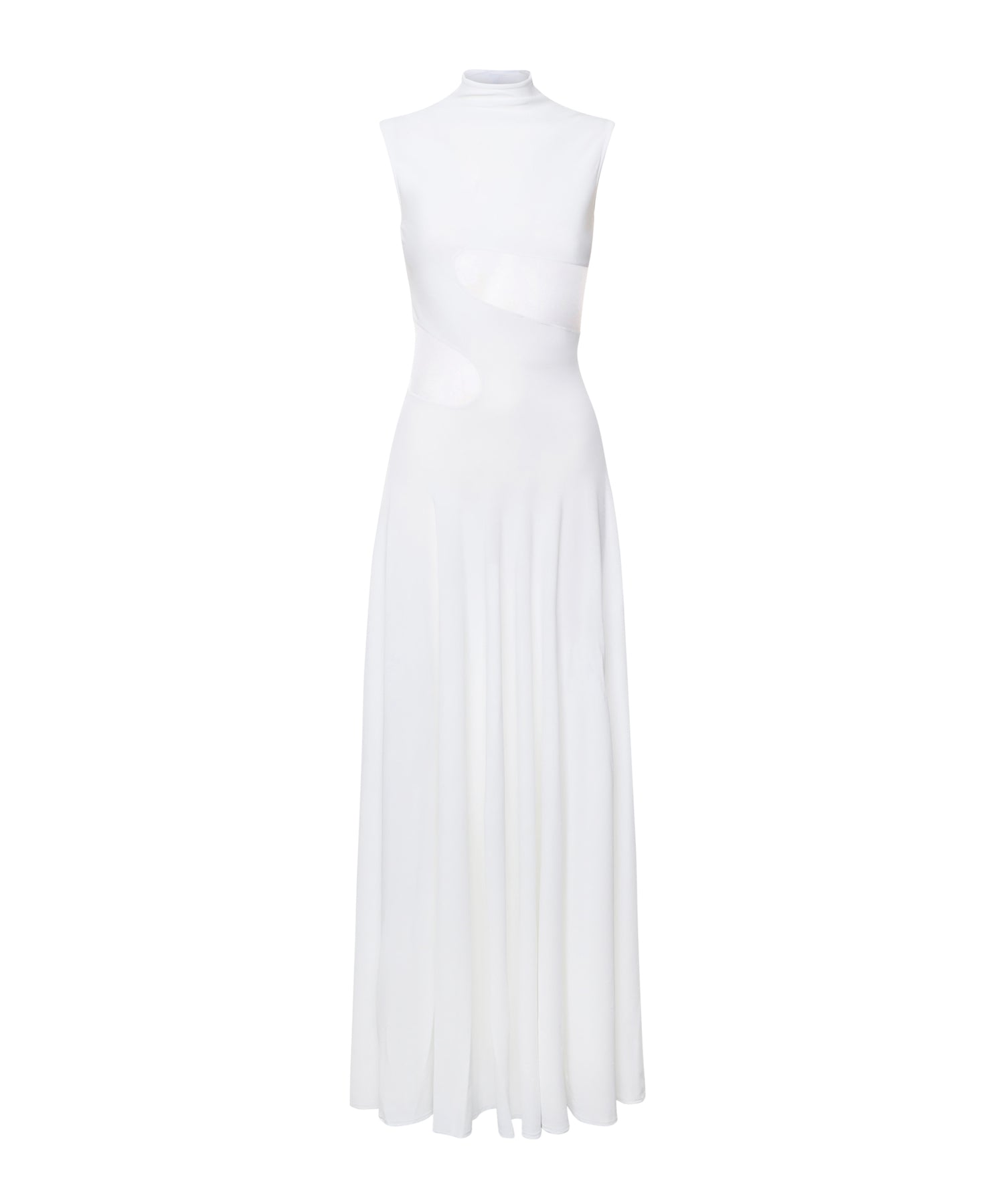 Abito con cut-out in maglia di seta<BR/> AA9R2800K061B 000 ALAIA 
