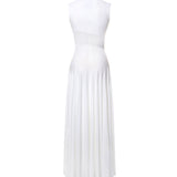 Abito con cut-out in maglia di seta<BR/> AA9R2800K061B 000 ALAIA 