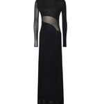 Abito con cut-out in maglia di seta AA9R2801K061B 995 ALAIA 
