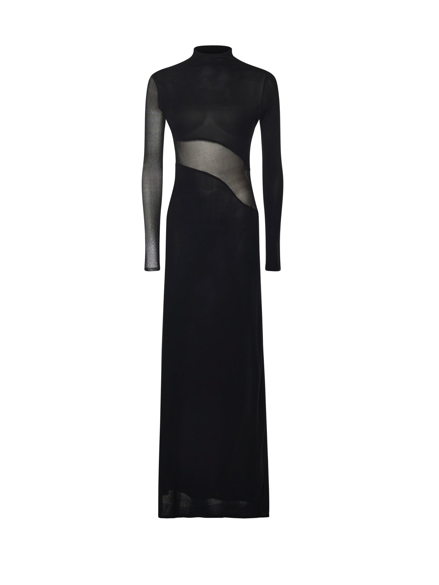 Abito con cut-out in maglia di seta AA9R2801K061B 995 ALAIA 