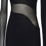Abito con cut-out in maglia di seta AA9R2801K061B 995 ALAIA 
